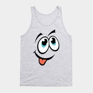 funny comic cartoon face Tank Top